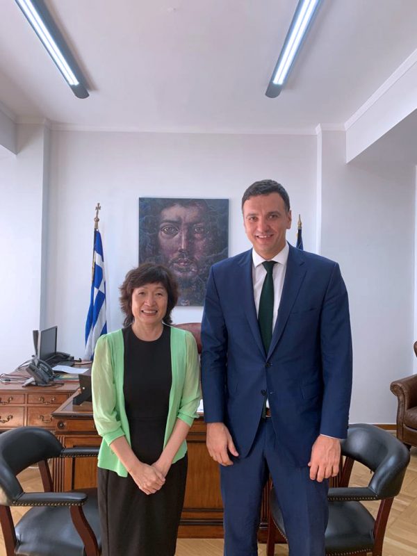 Με την πρέσβειρα της Κίνας συναντήθηκε την Πέμπτη ο Βασίλης Κικίλιας