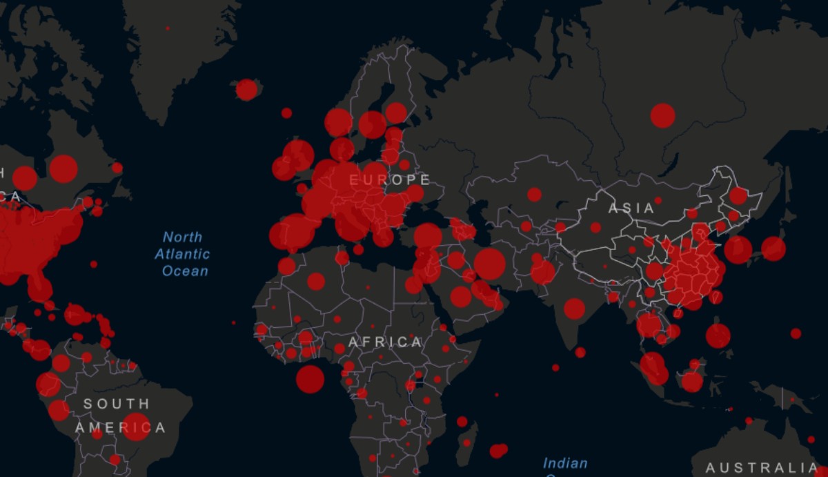 Ο live χάρτης της εξάπλωσης του κορονοϊού σε όλο τον κόσμο
